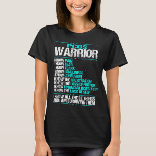 PCOS Awareness I know Ovarialsyndrom Aquamarin Rib T-Shirt