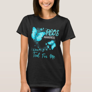 Pcos-Bewusstsein ich trage Türkis für mich Design T-Shirt