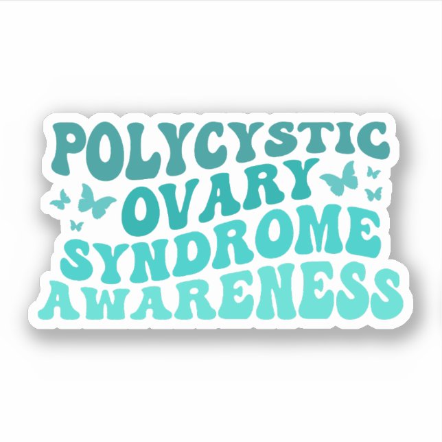 PCOS Bewusstsein, Sensibilisierung für polyzystisc Aufkleber (Vorderseite)