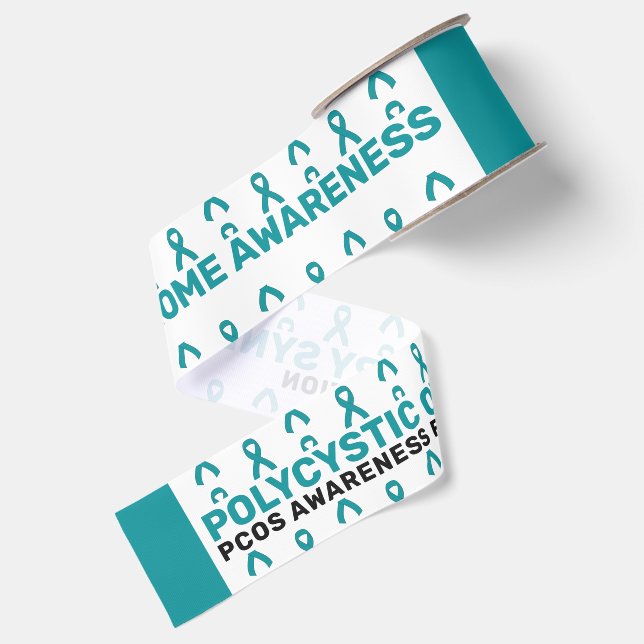 PCOS-Bewusstseins-Musterband Ripsband (Rückseite)