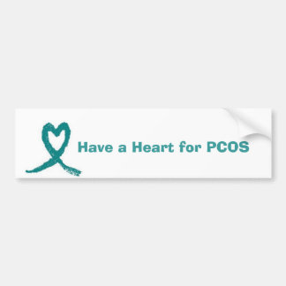 pcos Herzband, haben ein Herz für PCOS Autoaufkleber