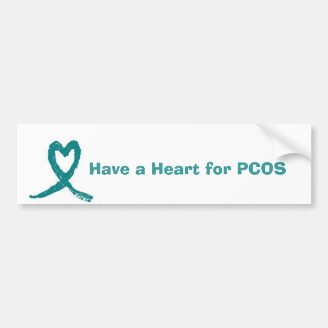 pcos Herzband, haben ein Herz für PCOS Autoaufkleber (Vorne)