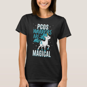 Pcos Warrior Magical Unicorn Aquamarin Polyzystisc T-Shirt