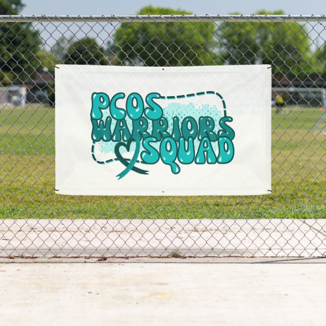 PCOS WARRIORS SQUAD Polyzystisches Ovarialsyndrom Banner (Insitu)