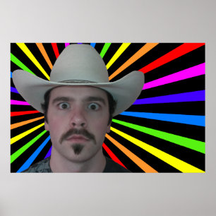 PCowboy-Regenbogenposter Poster