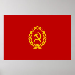 Pcr, Rumänien-Flagge Poster