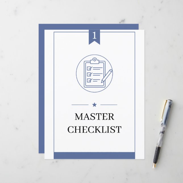 PCS-Kommandocenter-Binder Master-Checkliste (Vorderseite/Rückseite Beispiel)