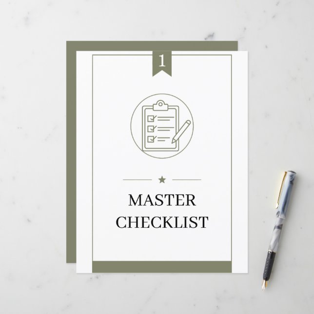 PCS-Kommandocenter-Binder Master-Checkliste (Vorderseite/Rückseite Beispiel)