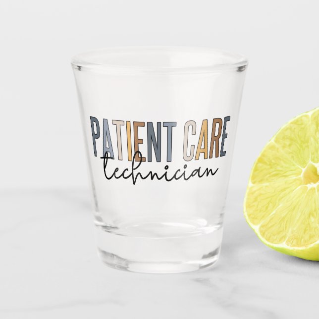 PCT-Geschenke für den Patienten-Betreuer Schnapsglas (Vorderseite)