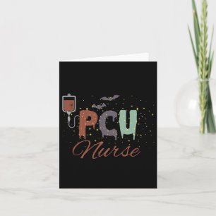 Pcu Nurse Halloween Retro Krankenpflege Progressiv Karte