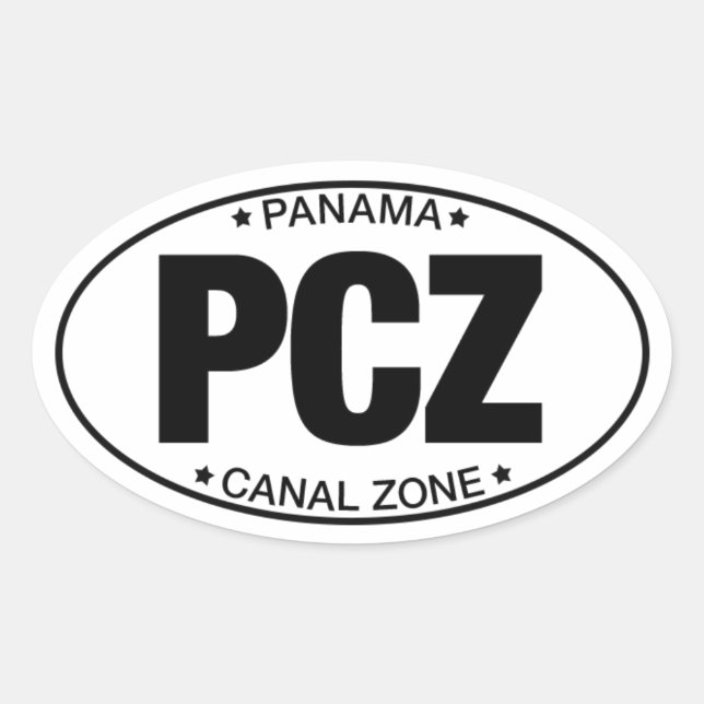 PCZ - Aufkleber für die Panamakanalzone (Vorderseite)