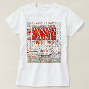 PCZ - Panamakanal-Zonen-Standorte mit Mola-Entwurf T-Shirt