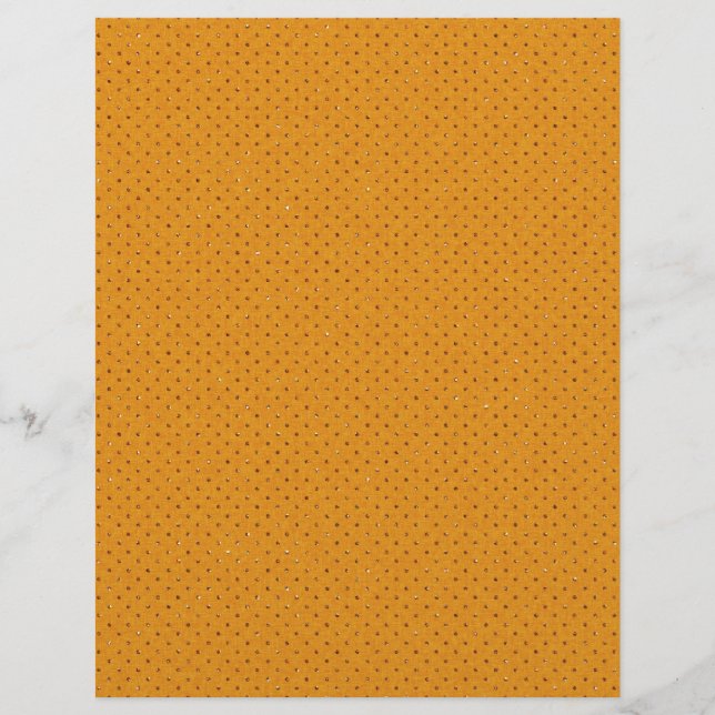 pd11 ORANGE GOLD GLITZER DOTS PATTERN BACKGRUNDS Flyer (Vorne)