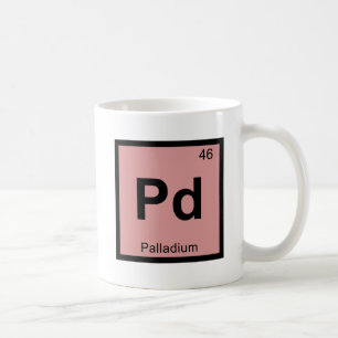 Pd - Palladium Chemistry Periodic Table Symbol Tasse