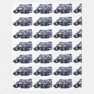 PD Police Law Enforcement Academy Grad Car Fleecedecke