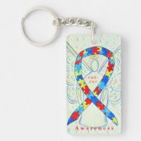 PDD-NOS Angel Puzzle Awareness Ribbon Schlüsselanh