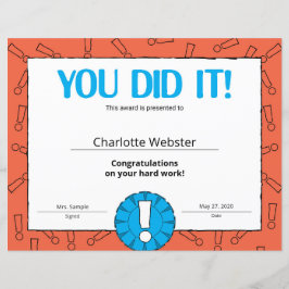 PDF-Dokument zum Zertifikat der Leistung