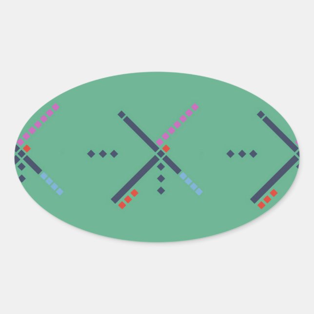 PDX Airport Carpet Ovaler Aufkleber (Vorderseite)