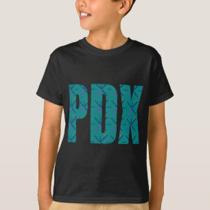 PDX beschriftet Portland-Flughafen-Teppich T-Shirt