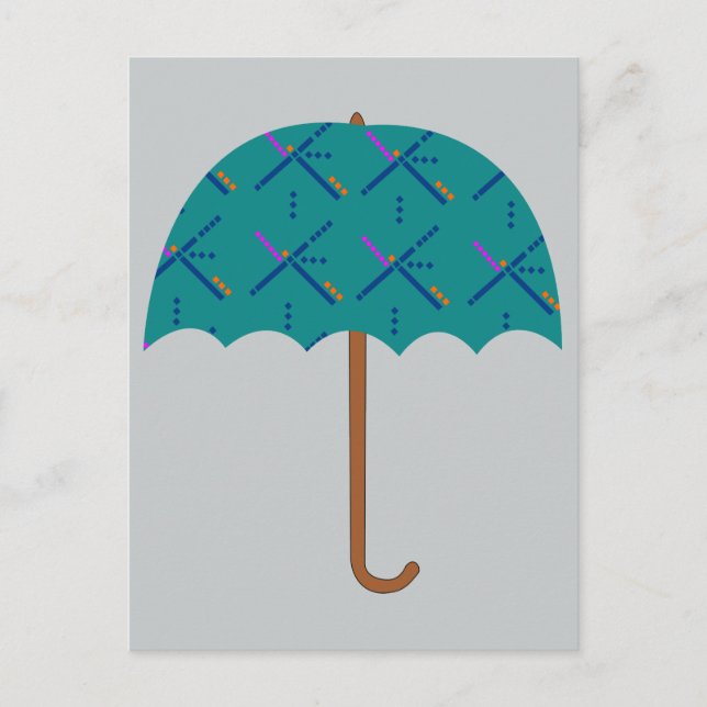 PDX Flughafen Carpet Umbrella Postkarte (Vorderseite)