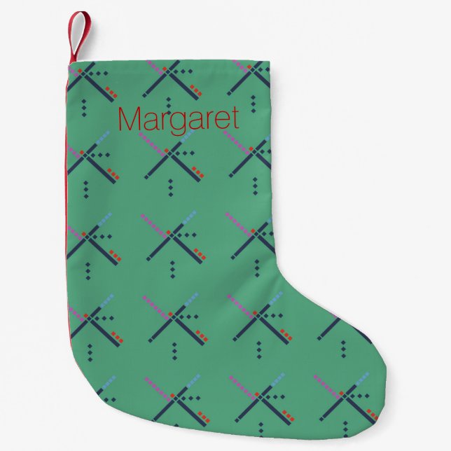 PDX Flughafen-Teppich Kleiner Weihnachtsstrumpf (Vorderseite)