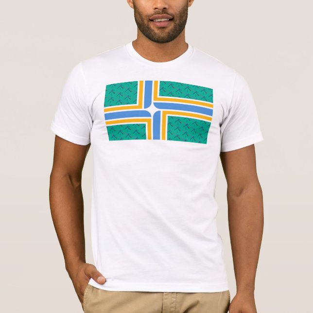 PDX Flughafen-Teppich-Portland-Flagge T-Shirt (Vorderseite)