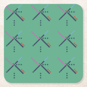 PDX Flughafen-Teppich Rechteckiger Pappuntersetzer