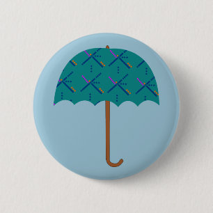 PDX Flughafen-Teppich-Regenschirm Button