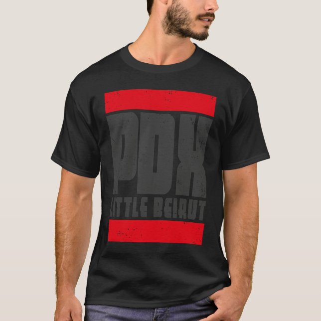 PDX  LITTLE BEIRUT PORTLAND OREGON CITY PROTESTS J T-Shirt (Vorderseite)