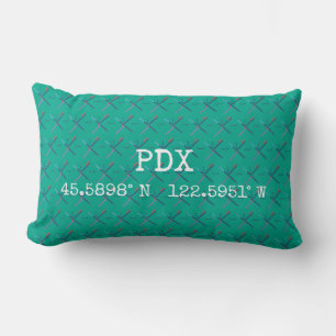 PDX Portland Airport Carpet   Koordinaten Lendenkissen