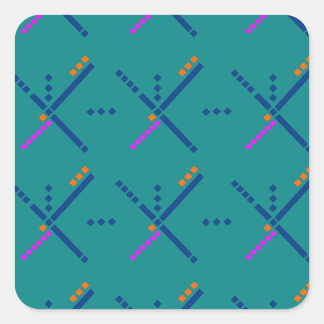 PDX Portland Airport Carpet Quadratischer Aufkleber (Vorderseite)