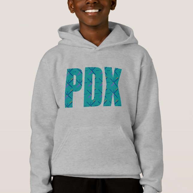 PDX Portland Airport Tepet Text Sweatshirt (Vorderseite)