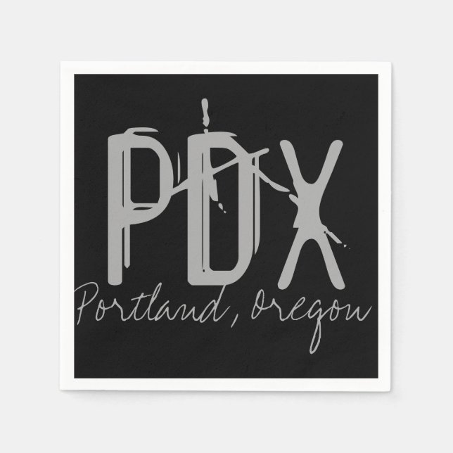 PDX Portland Flughafen Serviette (Vorderseite)