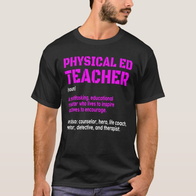 PE Definition Physischer Bildung Lehrer Pun Lover T-Shirt (Vorderseite)