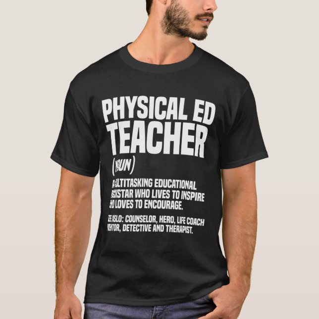 PE Lehrer Physikalische Bildung Noun Instructor Gy T-Shirt (Vorderseite)