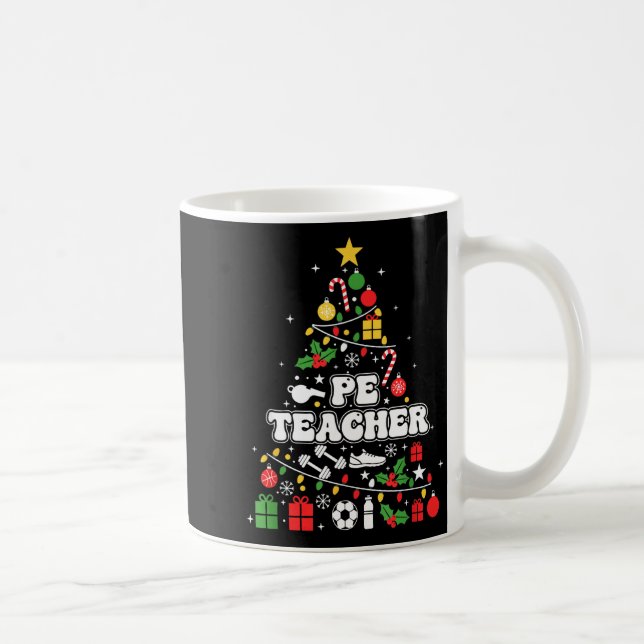 Pe Physical Education Teacher Christmas Tree Women Kaffeetasse (Rechts)