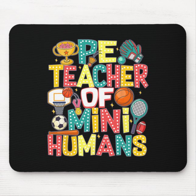 Pe Teacher Byck To School Physical Education Gym T Mousepad (Vorne)