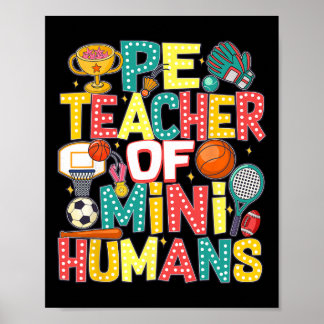 Pe Teacher Byck To School Physical Education Gym T Poster