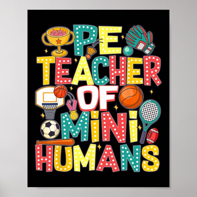Pe Teacher Byck To School Physical Education Gym T Poster (Vorne)