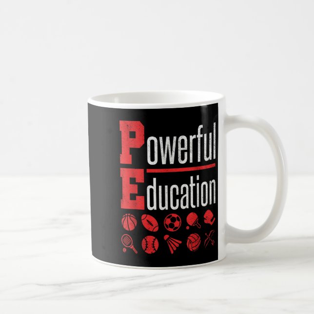 Pe Teacher Gym Physical Education School Motivatio Kaffeetasse (Rechts)
