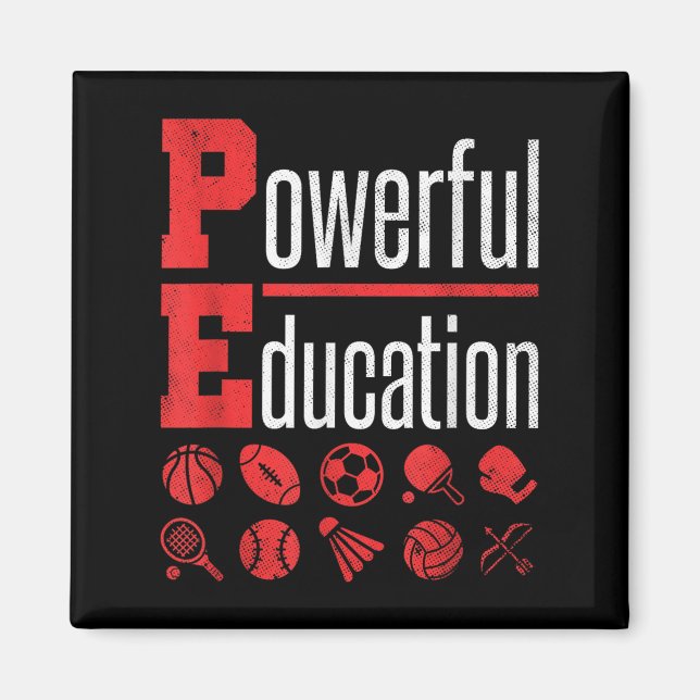 Pe Teacher Gym Physical Education School Motivatio Magnet (Vorne)