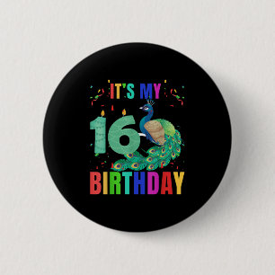 Pea 16. Geburtstag Funny Niedlich Birds Animal Lov Button