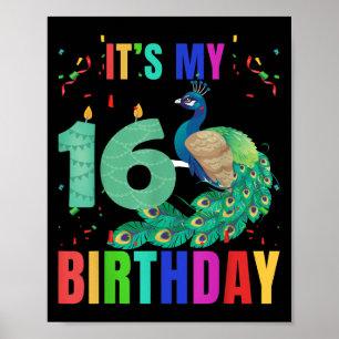 Pea 16. Geburtstag Funny Niedlich Birds Animal Lov Poster