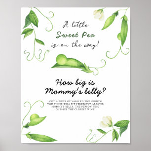 Pea Baby Dusche - wie groß ist das Bauchspiel der Poster