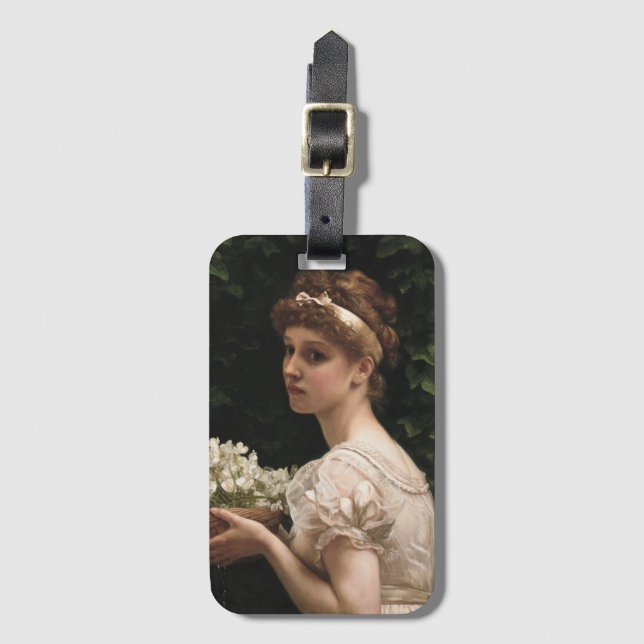 Pea Blossoms (von Edward Poynter) Gepäckanhänger (Vorderseite Vertikal)