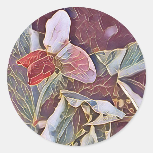 PEA-BLUME RUNDER AUFKLEBER (Vorderseite)