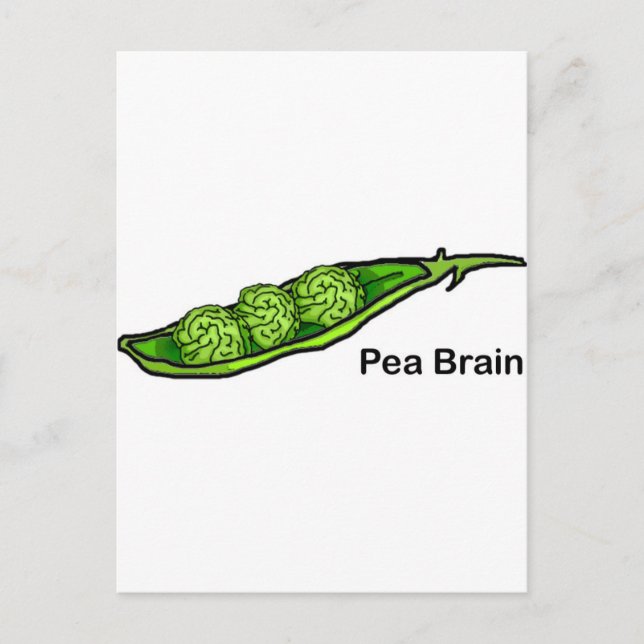 Pea Brain Postkarte (Vorderseite)