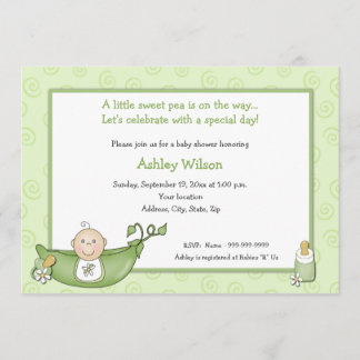 Pea in the Pod Baby Shower Einladungen