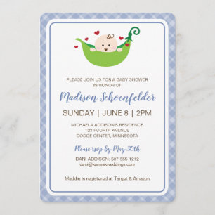 Pea in the Pod Baby Shower Invitation (Boy) Einladung