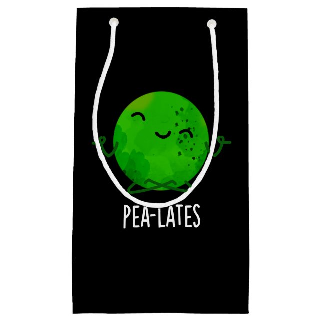 Pea lates Funny Pilates Pea Pun Dark BG Kleine Geschenktüte (Vorderseite)